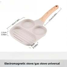 1pc 4-In-1 Frying Pan, Household Breakfast Frying Pan, Non Stick Flat Bottomed Pan, Synchronous Production Of Fried Eggs And Bacon, Suitable For Gas Induction Cookers, Portable Outdoor Camping Baking Pans, Household Cooking Utensils, And Kitchen Esse - View 11
