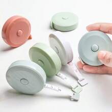 3 pièces Mètre ruban automatique rétractable mignon mini, ruban de mesure souple et flexible, règle flexible pour le corps et la couture, convient pour la perte de poids, la mesure corporelle médicale, la couture, l'artisanat de tailleur. Longueur du mètre ruban 1,5m/60in, compact et portable, échelle double face, multifonctionnel pour la maison, les vêtements et la mesure de la taille - A - Voir 6