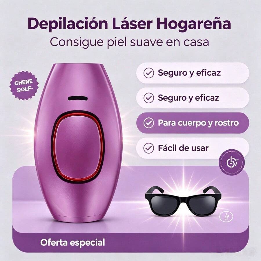 Pain-Free IPL Hair Remover For Daily Use, Say Goodbye To Razors And Wax That Irritate Sensitive Skin - Red Violet - View 1