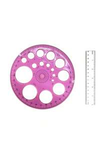 Full Circle Protractor/Circular Drawing Template - Essential Craft Tool. Features 360-Degree Rotation For Circle And Angle Measurement; Suitable For Drawing, Quilting, Office And Study. Special Edition - Clear - View 19