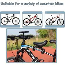 Cadeirinha de Bike Infantil Frontal com Apoio de Mão e Descanso de Pé, Assento Preto Universal para Mountain Bike e Bicicleta de Estrada, Acessório Seguro e Fácil de Instalar. - Preto - Visão 8