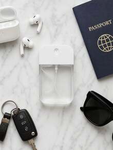 Porta Perfume Portatil Recarregavel 50ml Frasco Spray De Bolso Card Cartao Mini Borrifador Viagem Bolsa - Branco/Transparente - Visão 5