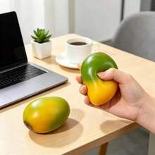 Squishy Toys With Color Change Mango Design, Heat Sensitive Green To Yellow Fruit Malleable Fidget Toy, Pocket Portable Squishy Stress Toy For Student Daily Relax - Multicolor - View 6