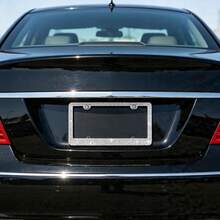 Pearl Gloss Plastic License Plate Frame, Black & White Color, Christmas Gift For Cute Girls - Rhinestone License Plate Frame - View 7