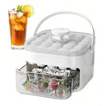Molde para cubitos de hielo, bandeja para cubitos de hielo, molde multifuncional para chocolate en el hogar, fácil de desmoldar, apto para camping, bandeja de hielo apilable con tapa removible, apto para cócteles congelados, whisky, utensilios de cocina - Piezas de refrigerador - Ver 1