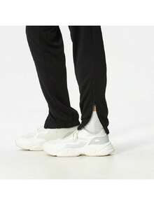 Puma Men's Soft Knit Long Pants TeamRISE Poly Training Pants Minimalist Lightweight Comfortable Soft 657390-03 - Black-puma White - View 9