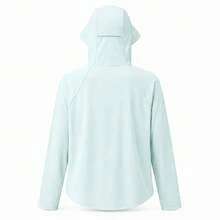 LI-NING 女款轻便连帽夹克 - 防风透气户外运动夹克 AFDV286 AFDVK54 - 雲瓷藍 - 查看 5