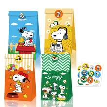 SNOOPY Cartoon Pattern Decorative Gift Packaging Bag Candy Snack Decorative Tote Bag Cartoon Theme Party , Gift Bag - Multicolor - View 7