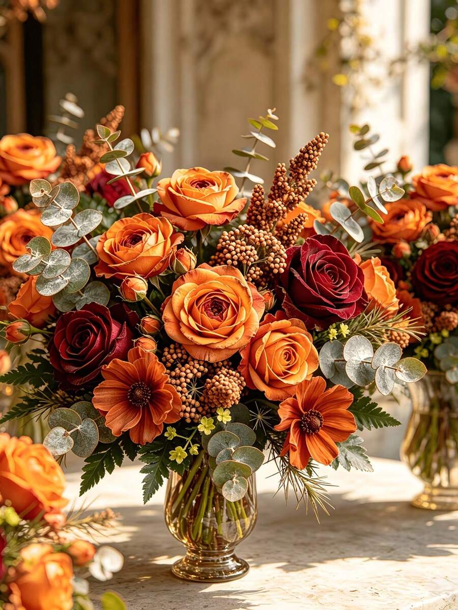 3pcs Artificial Daisy Peony Rose Bouquet With Hydrangea Accents, Faux Flowers, Home Decor, Autumn, Wedding, Halloween, Thanksgiving, Autumn Table Centerpiece Decoration, Home Office Display, Hotel, Home Room, Table Party Decoration, DIY Wreath Decoration