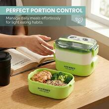 Plastic Bento Box Adult, Microwavable Lunch Containers, Meal Prep Containers With Dividers, Travel Food Containers, Snack Containers With Lids, Leakproof Stackable Lunch Box, With Handle Cutlery Sauce Box, For Student School Office - Multicolor - View 4