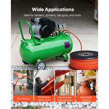 Air Hose, 3/8'' X 250FT Hybrid Air Compressor Hose, 300 PSI Kink-Resistant Pneumatic Hoses With Three-Layer Construction For Auto & Home DIY Projetcs, All-Weather Flexibility (No Fittings) - 3/8" X 250 Ft - View 6