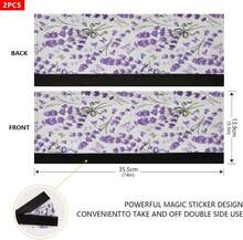 Eionryn Floral Lavenders Refrigerator Door Handle Covers Spring Flowers Purple Provence Kitchen Appliances Gloves For Microwave Dishwasher Fridge - ColorP - View 6