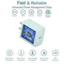 20W Wall Fast Charging Kit USB-C Type Charging Adapter, With 3.3FT/100cm Type-C To USB-C Nylon Braided Charging Cable Anti-Tangle Data Line, Compatible With IPhone 17 16 15 Pro Max Plus, And Other Android Type-C Port Portable Charging Kit - Pink/White/Blue/Purple - US A Type Plug(110-127V) - View 5