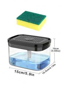 Kitchen Soap Dispenser Set (Includes Sponge), Sponge Holder, Refillable Dish Soap Dispenser, Suitable For Dish Soap And Hand Soap, Space-Saving Sink Storage And Modern Home Decor - Multicolor - View 15