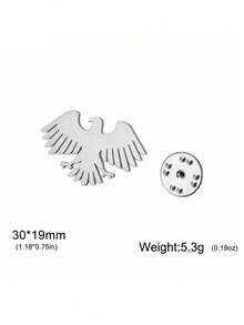 LIKGREAT 1pc Ins Minimalist Geometric Lightning Brooch, Gold & Silver Dual-Tone Stainless Steel Pin For Jacket, Bag, Chest Decoration, Unisex - Brooch Series - View 15