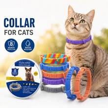 2pcs Adjustable Medium Pet Flea And Tick Collar, Natural Ingredients Mosquito Repellent, Waterproof, Wearable For 1 Week, 8 Months Protection, Suitable For Dogs, Cats And Small To Medium-Large Pets, Pet Supplies - Multicolor - View 1