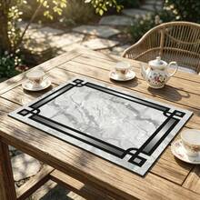 1pc Dish Drying Mat, Coffee Machine Mat, Premium Gold Marble Pattern Tabletop Drying Mat, Polyester Fiber Material, High Absorbency Kitchen Dish Drying Mat, Bowl & Plate Drainage Drying, Tabletop Protection And Decoration, Holiday Gift, Kitchen Decor - XYLSD698 - View 5