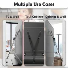 Adjustable TV Or Computer Strap: No-Drill Adhesive Anti-Tip Furniture Safety Device, Provides Stable Protection, Can Secure Computer, TV To Wall, Cabinet Or Desk, Equipped With Shock-Absorbing Strap - View 6