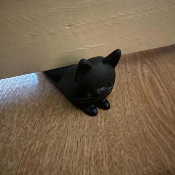 Cute Door Stopper Heavy Duty Non-Slip Floor Protector With Kawaii -Shaped Wedge Base & Suitable For Home, Anti-Slamming Door Guard For Sliding Doors, Pet Proofing, Durable Plastic Door Stopper For Floor