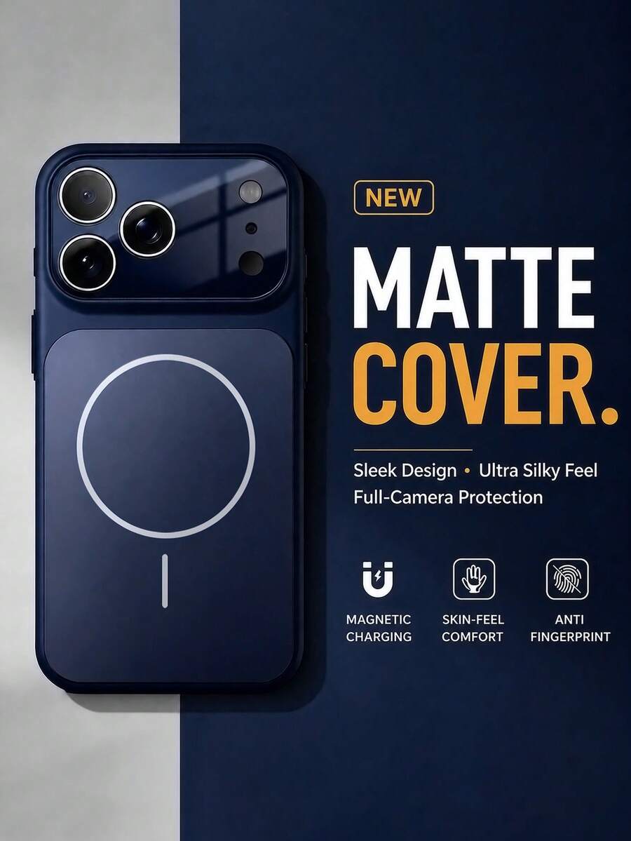 VRNOEI Popular Matte Super Smooth Touch Phone Case Compatible With IPhone 17 Pro Max 11 12 13 14 15 16 Pro Max Large Lens Camera Protection Anti-Scratch Anti-Fingerprint Wireless Charging Shockproof Phone Case