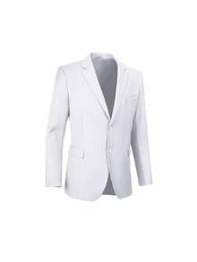 Men's Regular Fit Lightweight Single-Breasted 1pc Suit Jacket, Classic Business Separates Style, Suitable For Daily Work, Office, Wedding And More Occasions - White - View 2