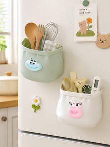1pc Strong Magnetic Storage Box, Can Store Spices, Seasonings, Tableware, Cosmetics And Pens, Space-Saving Modular Design, Suitable For Kitchen, Bathroom, Desk, Cabinet Door And Storage Cabinet, Suitable For Home, Office, Dormitory And RV Use - View 7