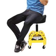 YUNRUX Taburete con ruedas ajustable Silla de taller ajustable para taller mecánico - A - Ver 1