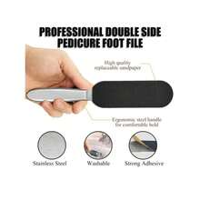 1pc 10pcs Stainless Steel Foot File Callus Remover, Pedicure Tools, Removable Refill Emery Paper For Foot Care - Multicolor - View 2
