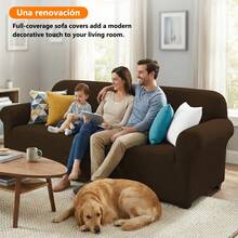 MRustc Sofa Slipcovers - Coffee Brown - View 7
