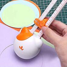 1pc 360° Circle Cutter, Manual Rotating Round Paper Cutting Tool, Adjustable Slide Rail, Press And Rotate Cutting - 1pc - View 7