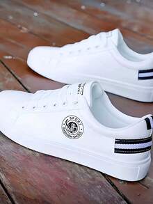 Men's Skate Shoes 2026 New Casual Versatile PU Material Sports Casual Shoes - White - View 1