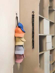 2 buah Tali Penyimpanan Multifungsi Minimalis, Organizer Penyimpanan Topi 8 Klip, Untuk Menyimpan dan Memajang Mainan Mewah, Boneka, dan Topi, Hemat Ruang, Dapat Menyimpan Topi Baseball, Cocok untuk Pintu Lemari, Dinding, Kamar Tidur, dan Penyimpanan Umum di Rumah - MultiWarna - View 7