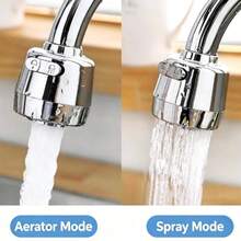 Universal Kitchen Faucet Extension Spray Head, 720° Rotating Flexible Hose Faucet Adapter, 3-Mode Adjustable Splash-Proof Water-Saving Faucet Nozzle, Suitable For Sink Faucets - A - View 6