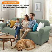 MRustc Fundas para Sillones de Sala para 1/2/3 Plazas,Cubre Sillón Elástico para Todo el Año,Cobertura Completa,Tela Suave,Repelente al Agua,Antideslizante,Renueva y Protege tus Muebles,Envío Local-Olivo - Verde Oliva - Ver 7