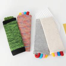 1PC Women Open Toe Five Finger Split Yoga Socks, Colorful Separate Toe Bunion Correction Socks, Breathable Deodorant Moisture Wicking Sports Pilates Foot Socks - Toe Socks - View 9