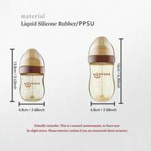 New 240ml/160ml PPSU Baby Bottle, Wide-Neck Feeding Bottle With Bottom Air Balance Hole/Valve, Heat Resistance Milk Bottle, Perfect Gift For Newborn - Mocha Brown - View 12