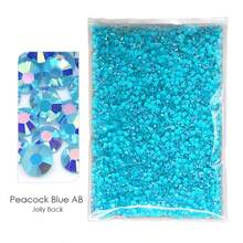 YONGNING 1100/2100/3100 piezas de cristales de resina de color AB tipo gelatina de 3mm 4mm 5mm multicolor con parte posterior plana set DIY - 4 mm 2100 piezas - Ver 4