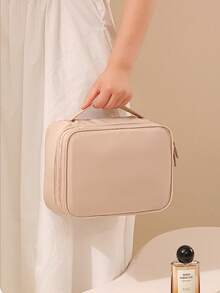 1 buah Tas Kosmetik Kain Oxford Portabel Gaya Minimalis Kotak Penyimpanan Tas Perlengkapan Mandi Kapasitas Besar Tas Rias Wanita Tas Perlengkapan Mandi - MultiWarna - View 9