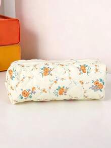 1pc Personalized Floral Pattern Pencil Case, Embroidered Name, Custom Zipper Pencil Pouch, Back To School Gift, Makeup Brush Storage Bag, School Supplies, Custom Toiletry Bag, Cosmetic Bag - Multicolor - View 15