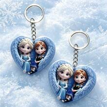 Disney 鑰匙圈 1 個或 2 個裝，Frozen 與 Anna 藍色愛心卡通設計，溫馨可愛，節日禮物裝飾，適用於汽車鑰匙圈、背包與錢包配件，春季花園必備，經典角色主題，適用於汽車、包包、聖誕樹裝飾，趣味鑰匙圈設計，適合作為聖誕節、感恩節、母親節、父親節禮物、包包掛飾、居家裝飾 - 彩色 - 查看 12