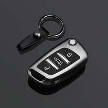 Car Key Cover Keychain Suitable For Dongfeng Peugeot Dongfeng Folding Style C2 C3 C4 C5 C6 C8 DS4 107 207 306 307 407 308 607 Series Accessories - Type a - View 5