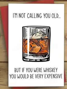 Whiskey Themed Humorous Birthday Card - Unique 'Not Saying You're Old' Joke - Suitable For Friends, Partners, Family And Small Businesses - Applicable For Birthdays, Anniversaries, Parties, Good Luck, Gratitude - Multicolor - View 1
