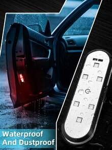 KELEEL 2/4 Piezas Luces LED para Puertas de Coche, Luces de Apertura Automática de Puerta con Carga USB, Luz de Bienvenida de Cortesía con Proyección de Ambiente Interior, Luz Anti-Colisión Trasera, Mejora la Visibilidad Nocturna y la , Regalo para Conductores, Instalación para Remolques, Barcos, RVs, SUV - RGB - Ver 8