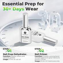 Luckyfairy Nail Dehydrator And Primer, Acid-Free &Amp; HEMA-Free Nail Prep Kit For Gel Nails &Amp; Press Ons, No Lift Primer, Strong Adhesion Bond - ColorB - View 3