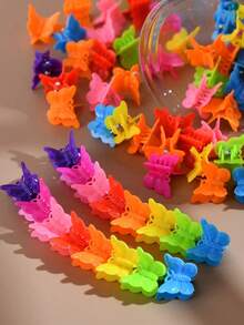 15/30/60pcs Cute Mini Colorful Butterfly Hair Clips, Suitable For Girls, Mother's Day Gift - Multicolor - View 1