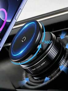 360° Rotating Magnetic Car Phone Holder, Adjustable Vacuum Magnetic Phone Mount, Rotating Vacuum Suction Cup No Glue Needed, Suitable For Car/Gym/Mirror/Smooth Surface Hands-Free Installation, Compatible With All Smartphones - Multicolor - View 3