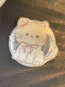 创意 Ins 蝴蝶结猫形 MagSafe 磁吸手机支架，强力吸附通用新款兼容 、Android 手机，生日、家人、朋友礼物推拉式手机握把、手机支架、手机配件 - 彩色 - 查看 3