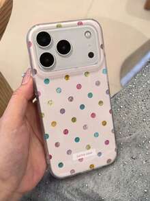 極簡波點薄荷綠軟手機殼，適用於 iPhone 17 16 15 14 13 Pro Max，夏季風格防震輕量手機殼，粉色手機殼 - 西瓜粉 - 查看 3
