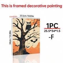 1/6 pezzi Arte da parete vintage di Ognissanti, Decorazione per la casa, Stampe d'arte da parete, Luna, Zucca, Gufo, cartellone decorativi per la camera dei bambini, Regali di Ognissanti, Arte da parete - Multicolore - Visualizzare 36
