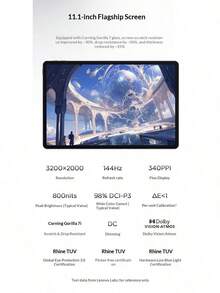 Lenovo Xiaoxin Pad Pro GT 11.1 Inci Layar 3.2K Prosesor Snapdragon 8 Gen3 Refresh Rate 144Hz Baterai 8860mAh Pengisian Cepat 68W Empat Speaker Tablet AI Cocok Untuk Pelajar, Belajar, Kerja Kantor, Bermain Game - MultiWarna - View 10
